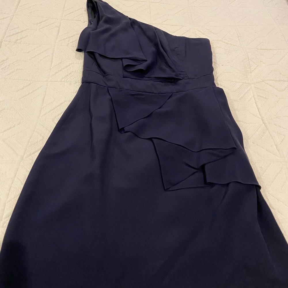 Shoshanna  one shoulder silk dress size 4
